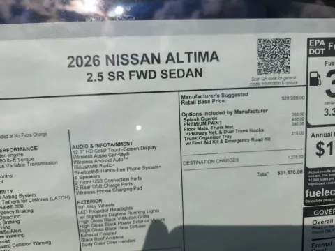 Photos of 2026 Nissan Altima 2.5 SR for sale in Tomball, TX at Fred Haas Nissan