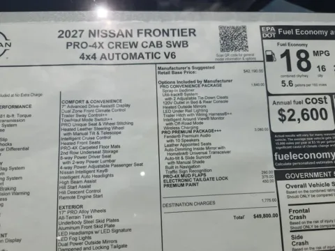 Photos of 2027 Nissan Frontier PRO-4X for sale in Tomball, TX at Fred Haas Nissan