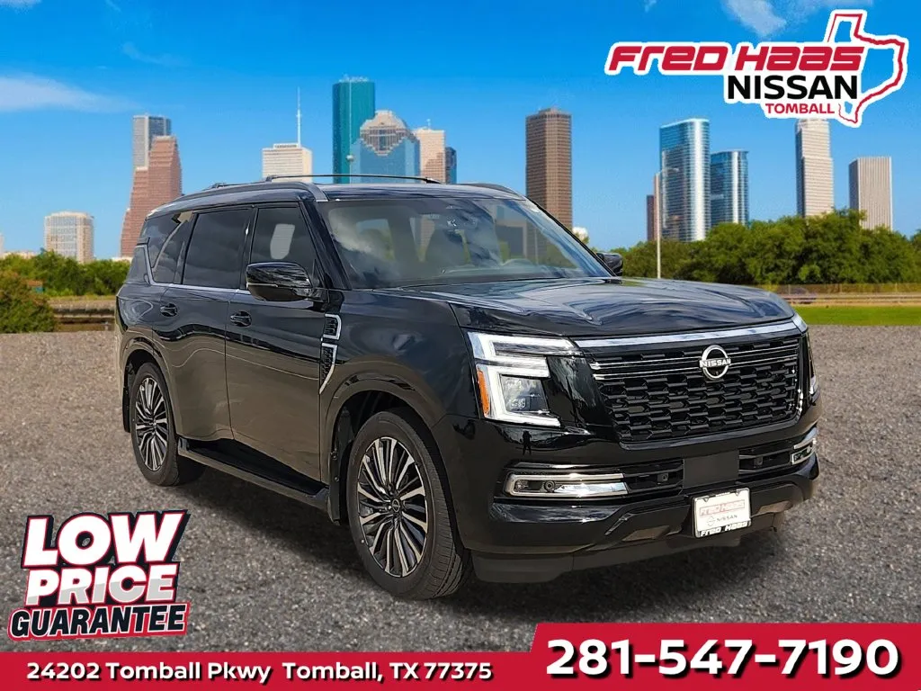 Black 2026 Nissan Armada Platinum Reserve 4WD for sale in Tomball, TX