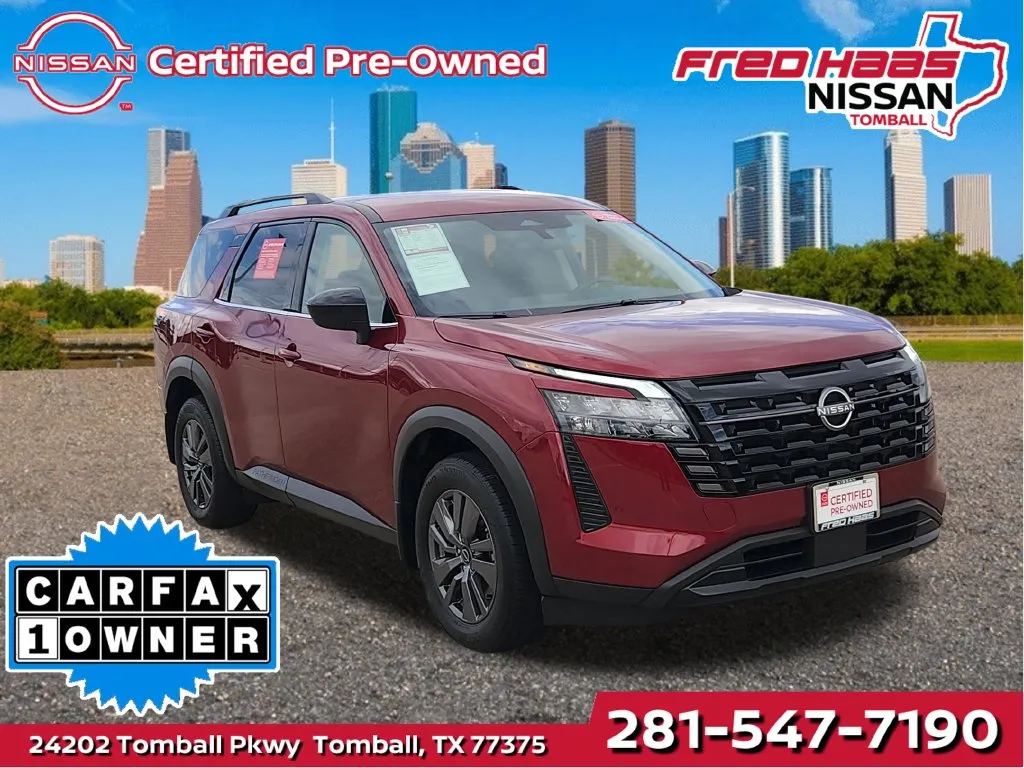 Red 2026 Nissan Pathfinder SV for sale in Tomball, TX
