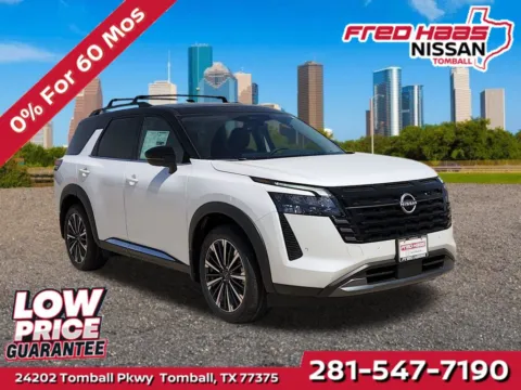 White 2026 Nissan Pathfinder Platinum for sale in Tomball, TX