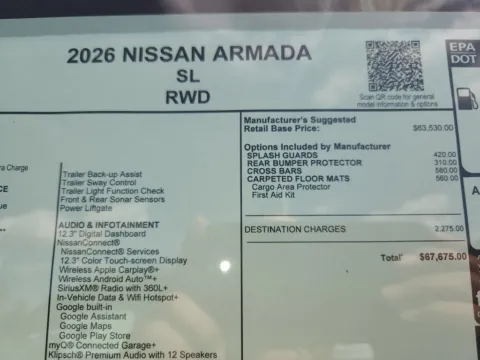Photos of 2026 Nissan Armada SL for sale in Tomball, TX at Fred Haas Nissan