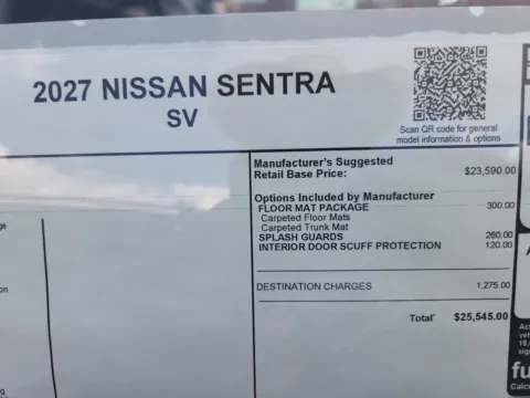 Photos of 2027 Nissan Sentra SV for sale in Tomball, TX at Fred Haas Nissan