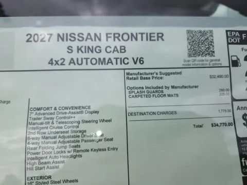 Photos of 2027 Nissan Frontier S King Cab for sale in Tomball, TX at Fred Haas Nissan