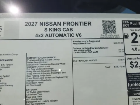 Photos of 2027 Nissan Frontier S King Cab for sale in Tomball, TX at Fred Haas Nissan