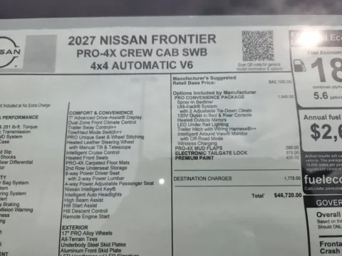 Photos of 2027 Nissan Frontier PRO-4X for sale in Tomball, TX at Fred Haas Nissan