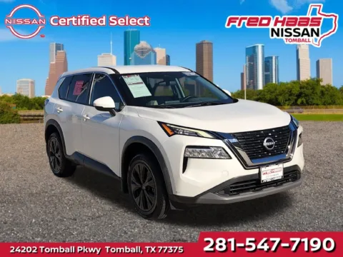White 2022 Nissan Rogue SV for sale in Tomball, TX