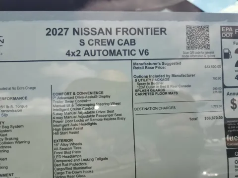 Photos of 2027 Nissan Frontier S for sale in Tomball, TX at Fred Haas Nissan