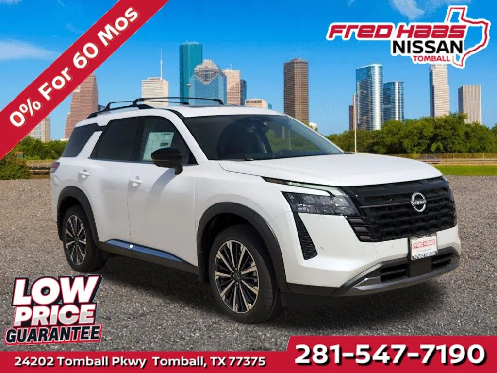 White 2026 Nissan Pathfinder Platinum for sale in Tomball, TX