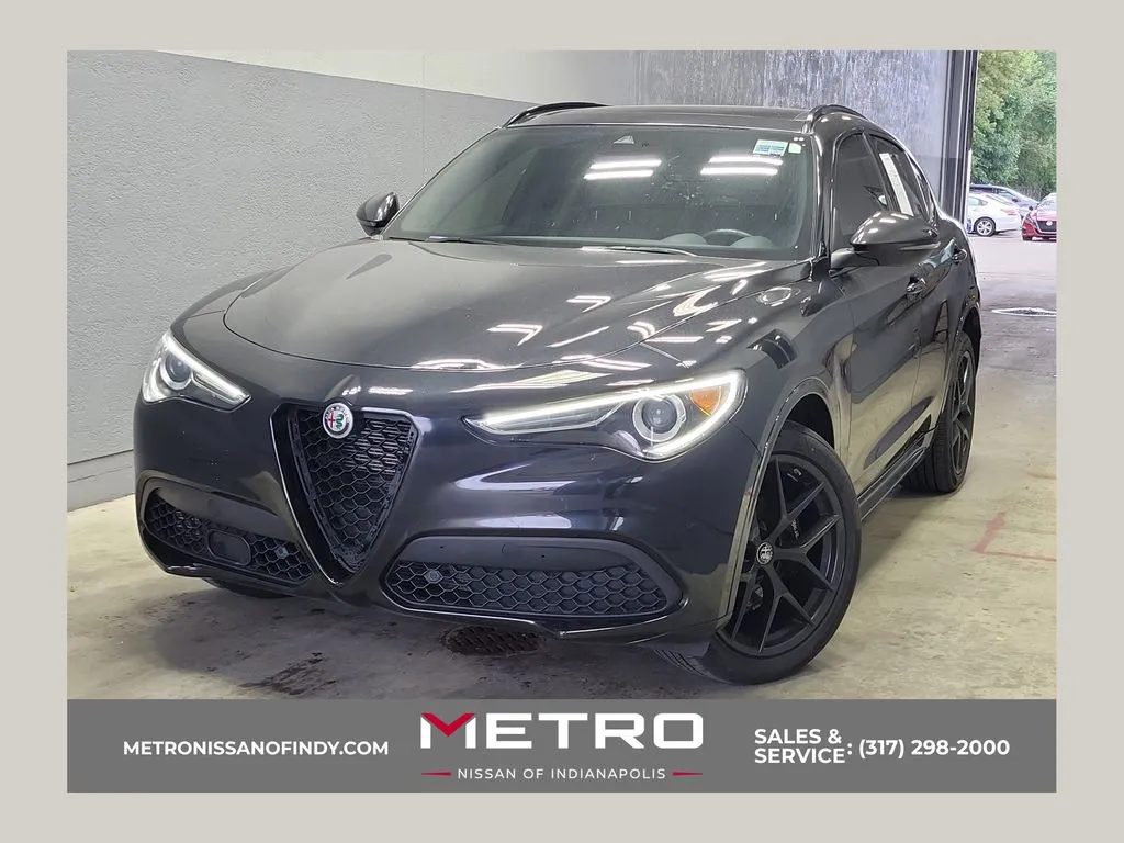 Black 2020 Alfa Romeo Stelvio Ti Sport for sale in Indianapolis, IN