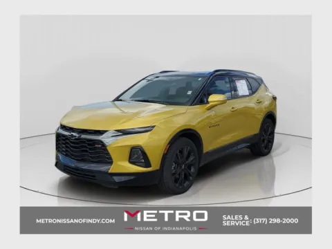 Yellow 2022 Chevrolet Blazer RS for sale in Indianapolis, IN