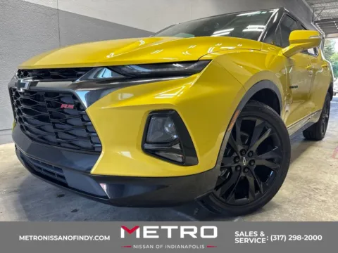 Yellow 2022 Chevrolet Blazer RS for sale in Indianapolis, IN