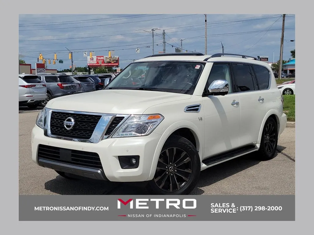 White 2019 Nissan Armada Platinum for sale in Indianapolis, IN