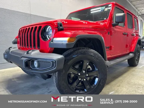 Red 2022 Jeep Wrangler Unlimited Sahara Altitude for sale in Indianapolis, IN