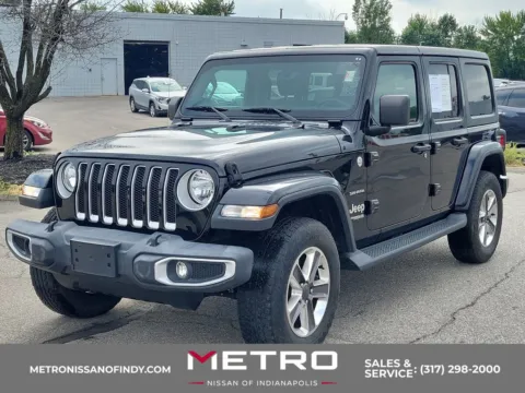 Black 2020 Jeep Wrangler Unlimited Sahara for sale in Indianapolis, IN