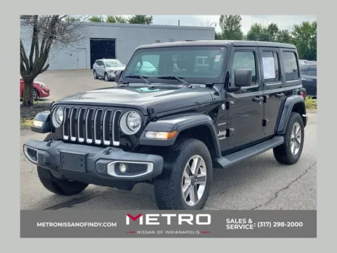 Black 2020 Jeep Wrangler Unlimited Sahara for sale in Indianapolis, IN