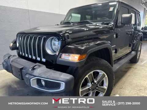 Black 2020 Jeep Wrangler Unlimited Sahara for sale in Indianapolis, IN