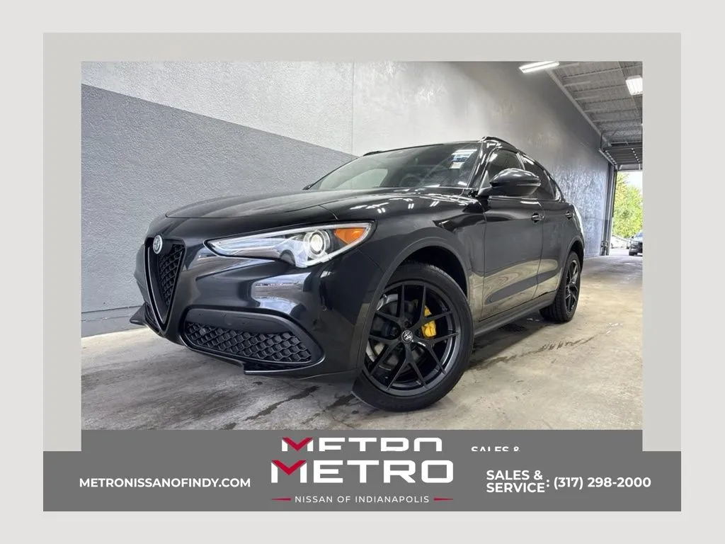 Black 2019 Alfa Romeo Stelvio Ti Sport for sale in Indianapolis, IN