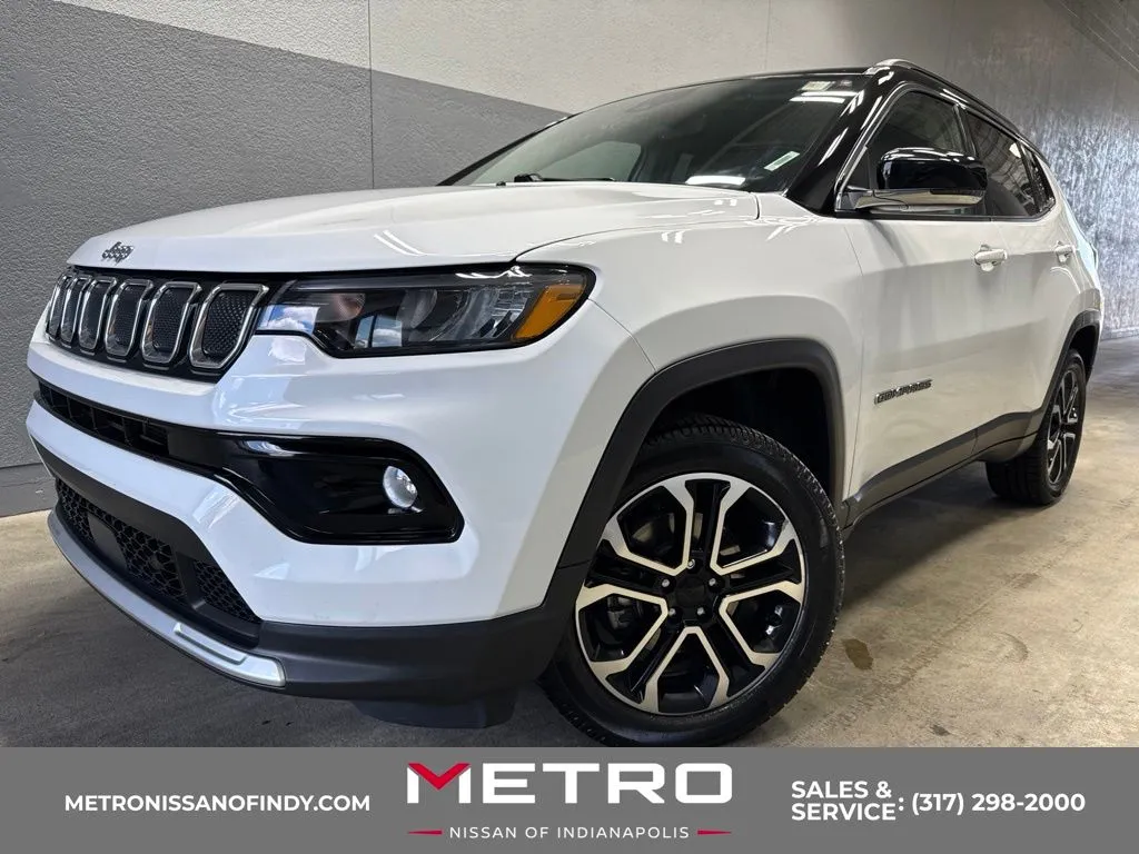 White 2022 Jeep Compass Limited for sale in Indianapolis, IN