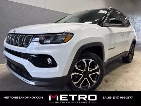White 2022 Jeep Compass Limited for sale in Indianapolis, IN