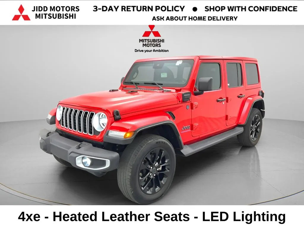 Red 2025 Jeep Wrangler Sahara 4xe for sale in Des Plaines, IL