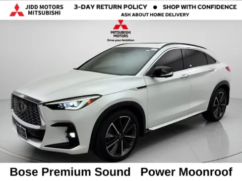 White 2023 INFINITI QX55 ESSENTIAL for sale in Des Plaines, IL