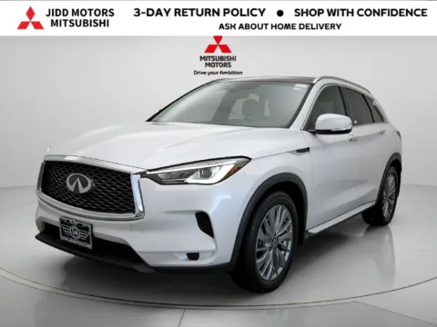Photos of 2023 INFINITI QX50 LUXE for sale in Des Plaines, IL at Jidd Motors Mitsubishi