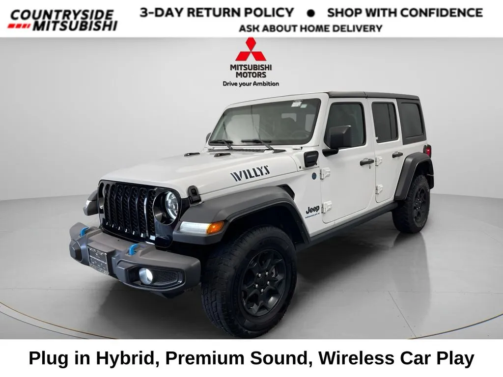 White 2023 Jeep Wrangler Willys 4xe for sale in Countryside, IL