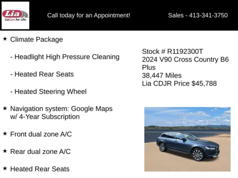 More photos of 2024 Volvo V90 Cross Country B6 at Lia Chrysler Jeep Dodge Ram Northampton, MA
