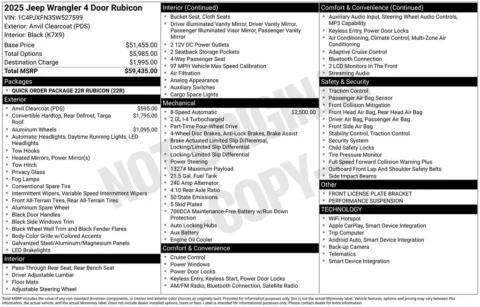 More photos of 2025 Jeep Wrangler Rubicon at Lia Chrysler Jeep Dodge Ram Northampton, MA