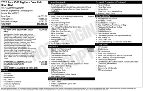 More photos of 2025 Ram 1500 Big Horn/Lone Star at Lia Chrysler Jeep Dodge Ram Northampton, MA