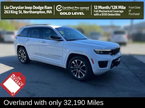 White 2023 Jeep Grand Cherokee Overland for sale in Northampton, MA