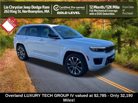 White 2023 Jeep Grand Cherokee Overland for sale in Northampton, MA