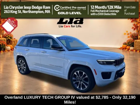 White 2023 Jeep Grand Cherokee Overland for sale in Northampton, MA