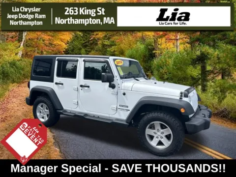 White 2018 Jeep Wrangler JK Unlimited Sport for sale in Northampton, MA