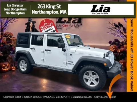 White 2018 Jeep Wrangler JK Unlimited Sport for sale in Northampton, MA