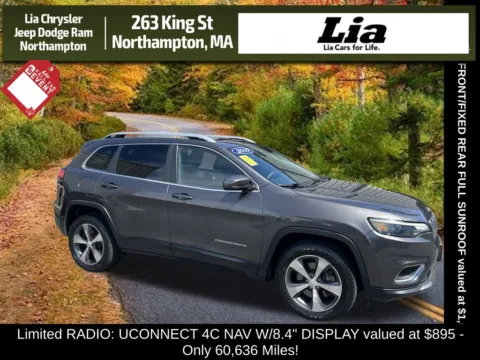 Gray 2019 Jeep Cherokee Limited for sale in Northampton, MA
