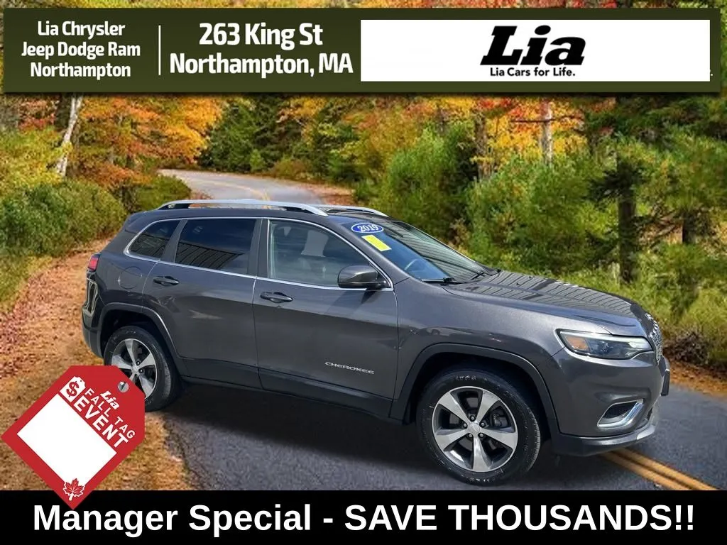 Gray 2019 Jeep Cherokee Limited for sale in Northampton, MA
