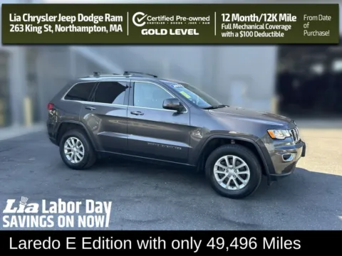 Gray 2021 Jeep Grand Cherokee Laredo E for sale in Northampton, MA