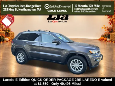 Gray 2021 Jeep Grand Cherokee Laredo E for sale in Northampton, MA