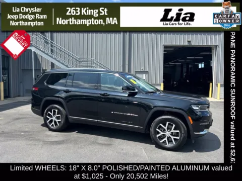 Black 2023 Jeep Grand Cherokee L Limited for sale in Northampton, MA