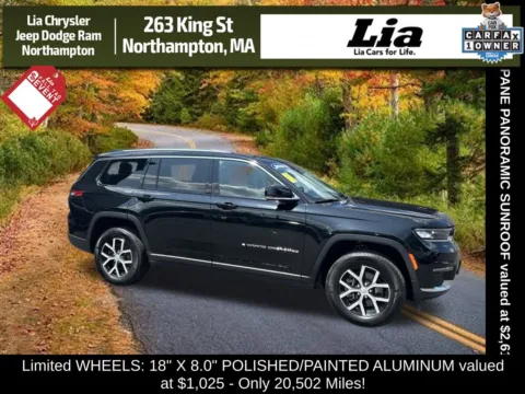 Black 2023 Jeep Grand Cherokee L Limited for sale in Northampton, MA