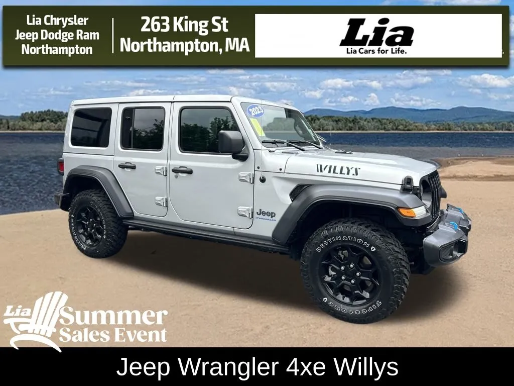 Silver 2023 Jeep Wrangler Willys 4xe for sale in Northampton, MA