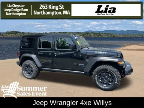 Black 2023 Jeep Wrangler Willys 4xe for sale in Northampton, MA