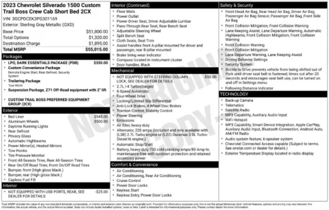 More photos of 2023 Chevrolet Silverado 1500 Custom Trail Boss at Lia Chrysler Jeep Dodge Ram Northampton, MA