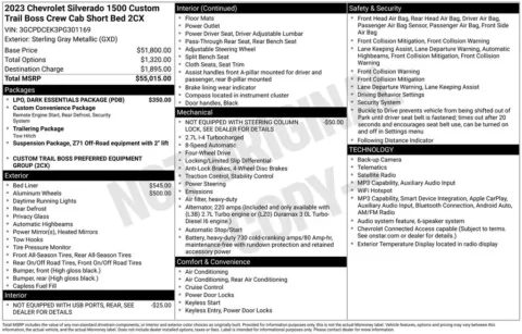 More photos of 2023 Chevrolet Silverado 1500 Custom Trail Boss at Lia Chrysler Jeep Dodge Ram Northampton, MA