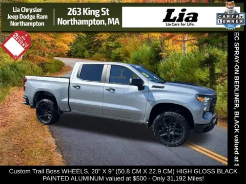 Gray 2023 Chevrolet Silverado 1500 Custom Trail Boss for sale in Northampton, MA