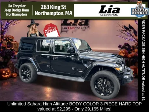 Black 2020 Jeep Wrangler Unlimited Sahara High Altitude for sale in Northampton, MA