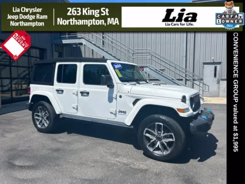 White 2024 Jeep Wrangler Sport S 4xe for sale in Northampton, MA