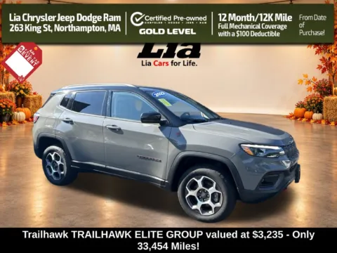 Gray 2022 Jeep Compass Trailhawk for sale in Northampton, MA